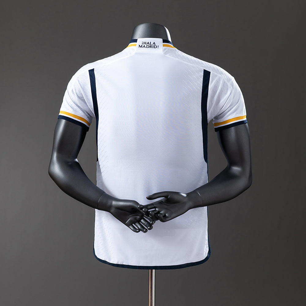 Back view of the Real Madrid 2425 Home Jersey displaying its design and quality fabric.