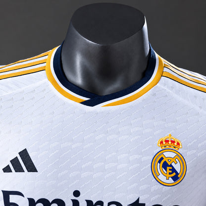 Real Madrid 2425 Home Jersey featuring the iconic crest and stylish collar design.